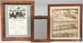 THREE FRAMED ITEMSThree framed