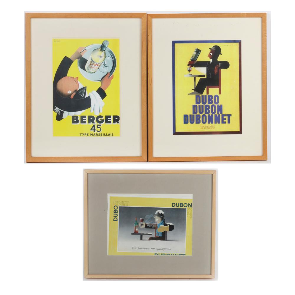THREE FRAMED LIQUOR ADVERTISING