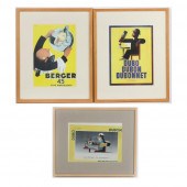 THREE FRAMED LIQUOR ADVERTISIN