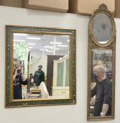 THREE FRAMED MIRRORS, ONE RECT
