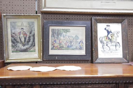 THREE FRAMED N. CURRIER AND CURRIER