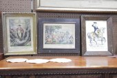 THREE FRAMED N. CURRIER AND CU