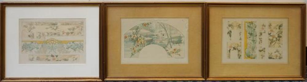 THREE FRAMED NOUVEAUX DOCUMENTS