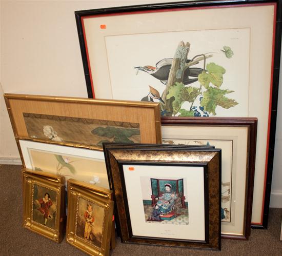 Three framed ornithological