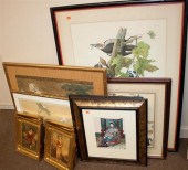 Three framed ornithological pr