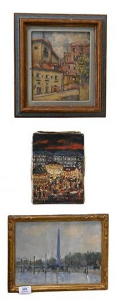 THREE FRAMED PAINTINGSThree Fr