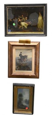 THREE FRAMED PAINTINGSThree Fr