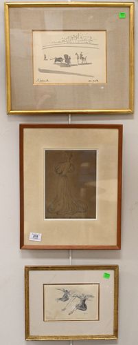 THREE FRAMED PIECESThree Framed