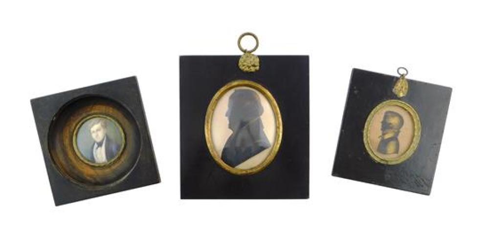 THREE FRAMED PORTRAITS,