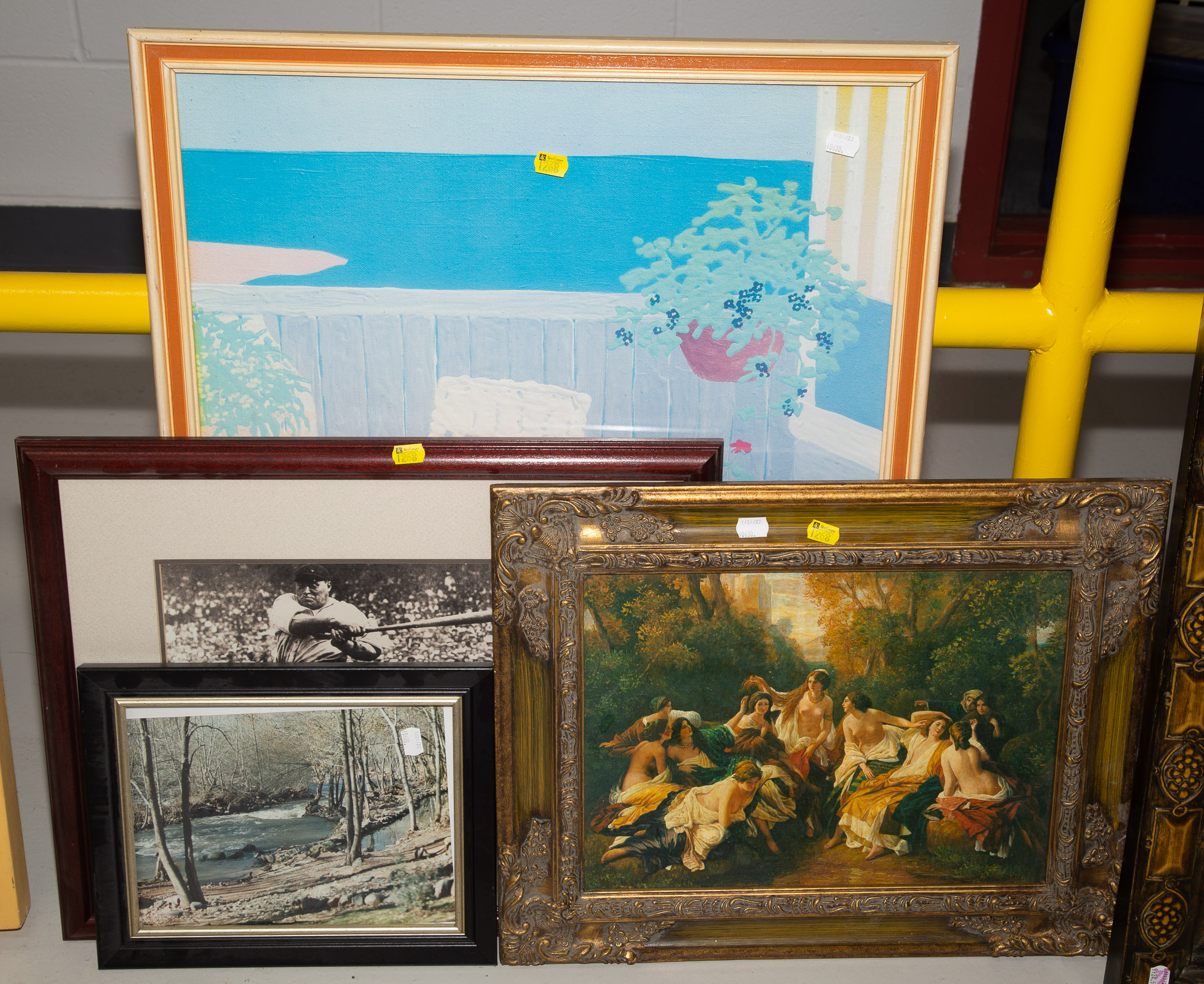 THREE FRAMED PRINTS & A