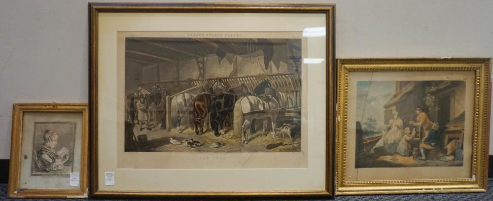 THREE FRAMED PRINTS, AFTER BOUCHER,