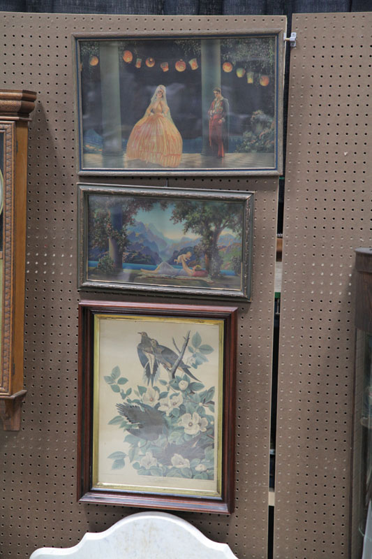 THREE FRAMED PRINTS.