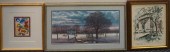 THREE FRAMED PRINTS, INCLUDING