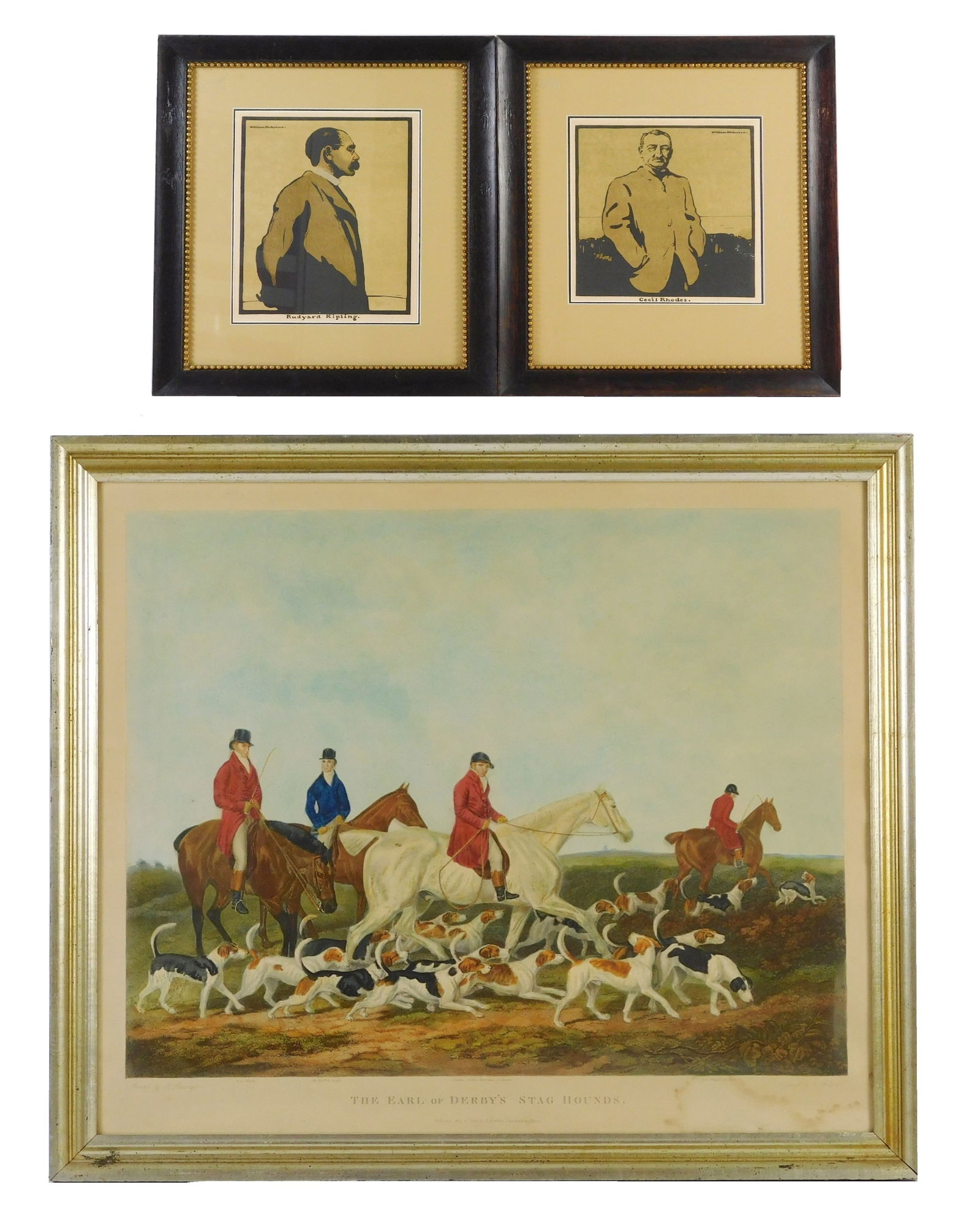 THREE FRAMED PRINTS, INCLUDING: TWO