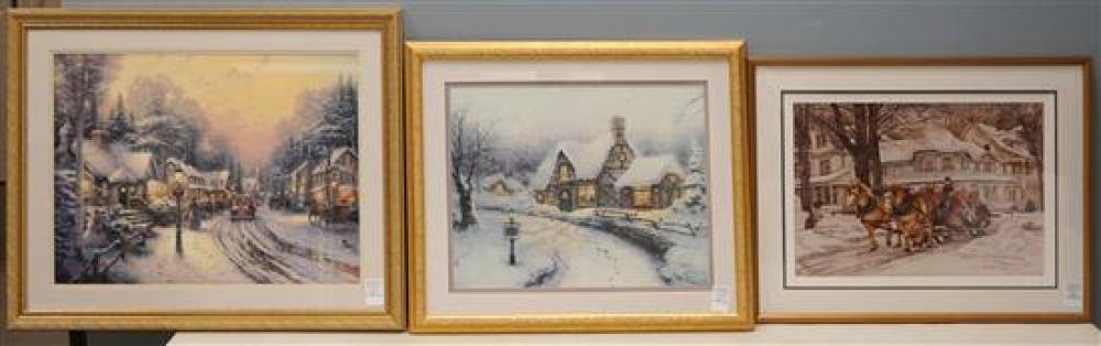 THREE FRAMED PRINTS OF WINTER