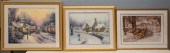 THREE FRAMED PRINTS OF WINTER