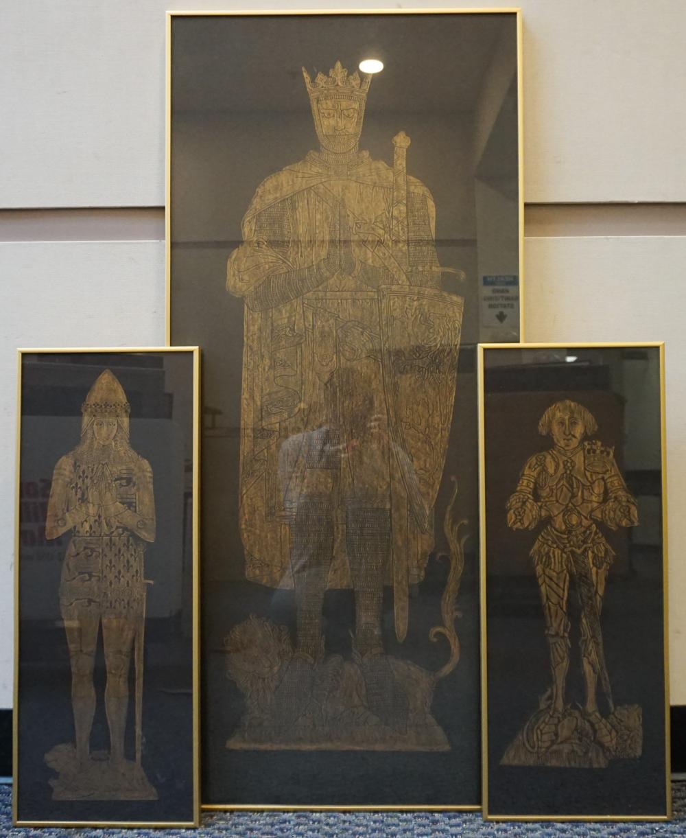 THREE FRAMED REPRODUCTION TEMPLE