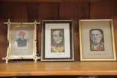 THREE FRAMED STEVENGRAPH PORTR