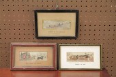THREE FRAMED STEVENGRAPHS. ''C
