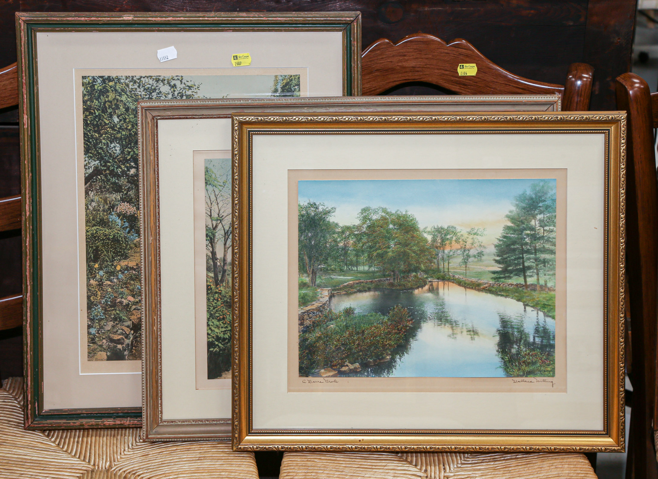 THREE FRAMED WALLACE NUTTING