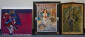 THREE FRAMED WORKS OF ARTThree