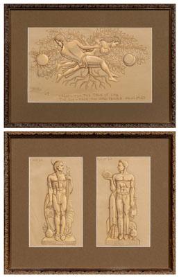 Three Franklin Moody drawings