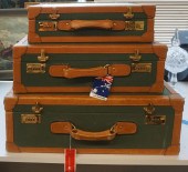 THREE FRANZEN LEATHER MOUNTED