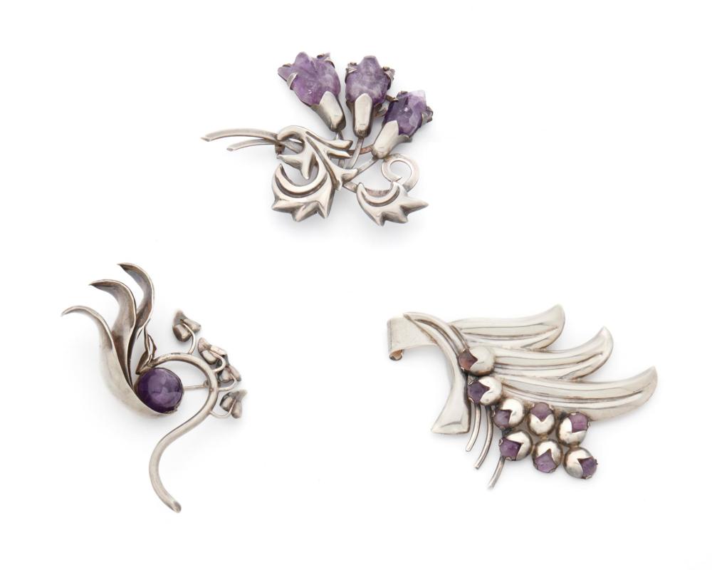THREE FRED DAVIS SILVER AND