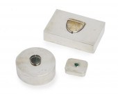THREE FRED DAVIS SILVER BOXEST