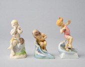THREE FREDA DOUGHTY FIGURINEST