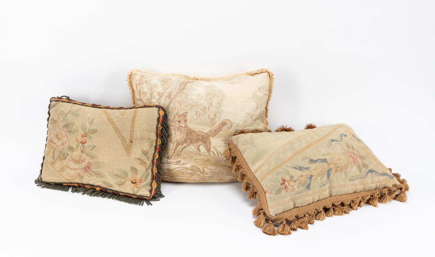 THREE, FRENCH  AUBUSSON-STYLE