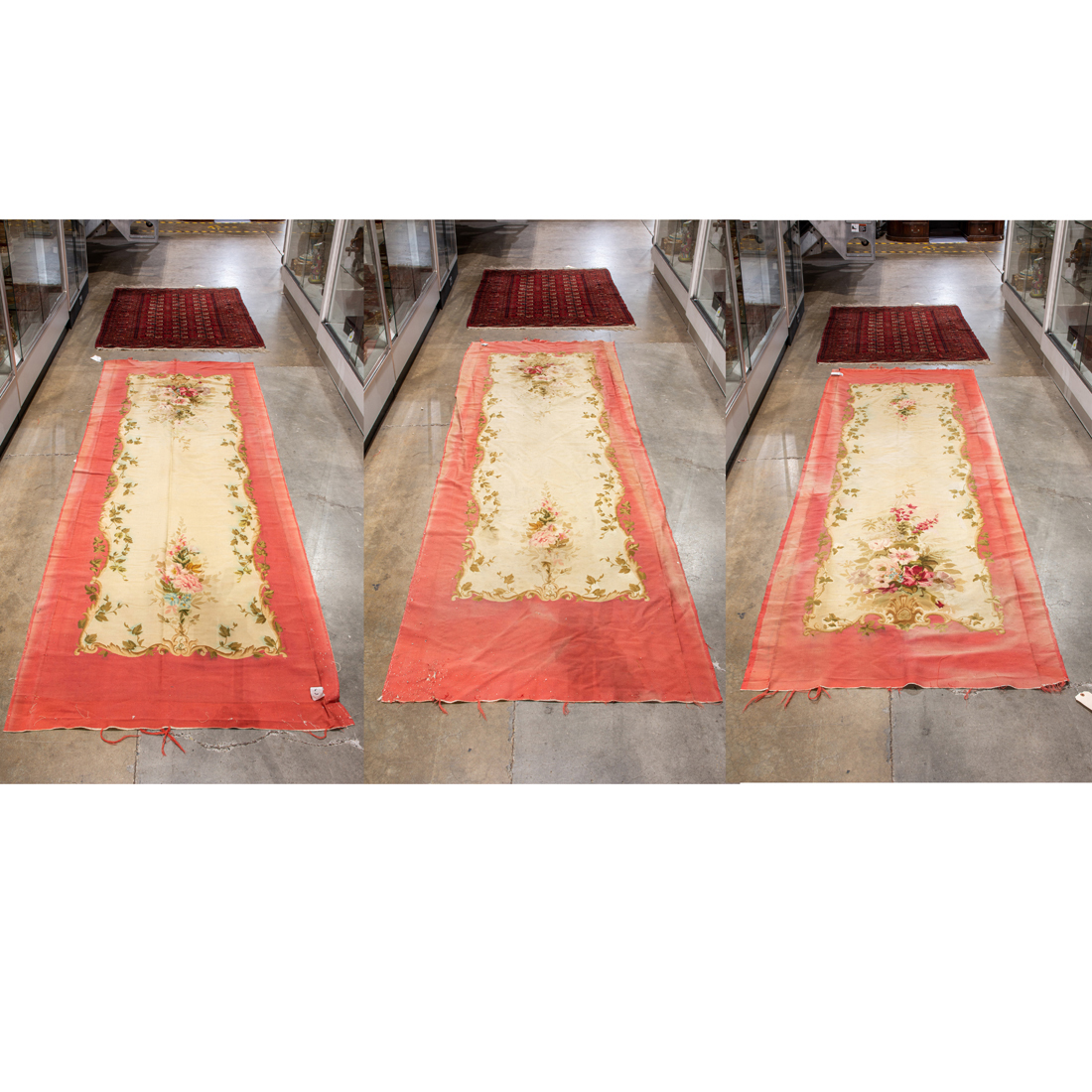 THREE FRENCH AUBUSSON TAPESTRY