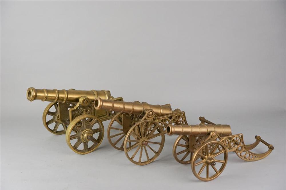 THREE FRENCH BRASS MINIATURE