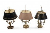 THREE FRENCH BRONZE BOUILLOTTE