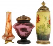 THREE FRENCH CAMEO GLASS ARTIC