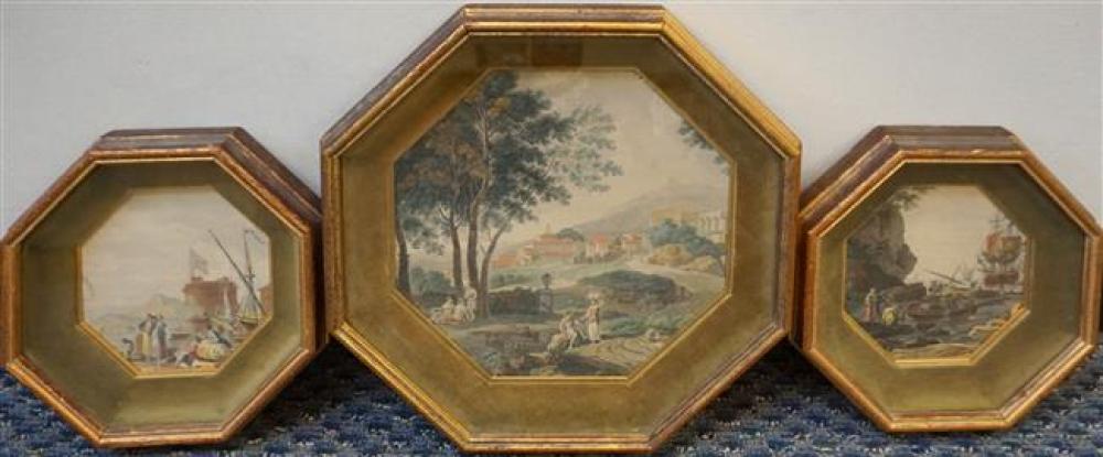 THREE FRENCH COLORED ENGRAVINGS