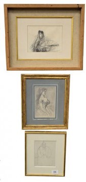 THREE FRENCH DRAWINGSThree Fre