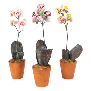 Three French Enameled Metal