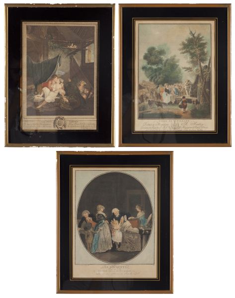 Three French Engravings 18th