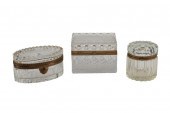 THREE FRENCH GILT METAL-MOUNTE