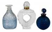 THREE FRENCH GLASS PERFUMESmid