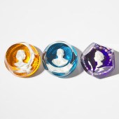Three French Glass Sulphide Pa