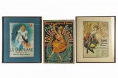 THREE FRENCH LITHOGRAPHIC POST