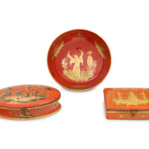 Three French Parcel Gilt