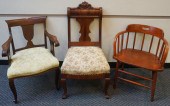 THREE FRUITWOOD CHAIRSThree Fr