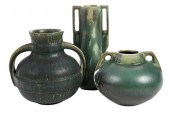 THREE FULPER ART POTTERY VASES