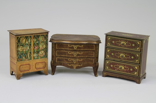 THREE FURNITURE FORM TINS