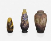 THREE GALLé CAMEO GLASS VASEST