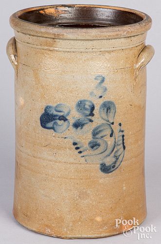 THREE GALLON STONEWARE CHURN,
