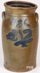 THREE-GALLON STONEWARE CHURN<b